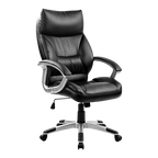 PU Leather Executive Office Chair – Ergonomic Swivel Computer Desk Chair in Black
