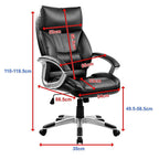 PU Leather Executive Office Chair – Ergonomic Swivel Computer Desk Chair in Black