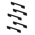 5 x 96mm Kitchen Handle Cabinet Cupboard Door Drawer Handles square Black furniture pulls