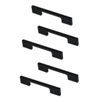 5 x 96mm Kitchen Handle Cabinet Cupboard Door Drawer Handles square Black furniture pulls