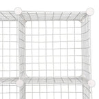 12 Cube Wire Grid Organiser Bookcase Storage Cabinet Wardrobe Closet White
