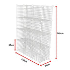 12 Cube Wire Grid Organiser Bookcase Storage Cabinet Wardrobe Closet White