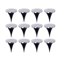 12x Solar Powered LED Buried Inground Recessed Light Garden Outdoor Deck Path