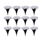 12x Solar Powered LED Buried Inground Recessed Light Garden Outdoor Deck Path