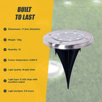 12x Solar Powered LED Buried Inground Recessed Light Garden Outdoor Deck Path