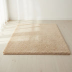 Large Shag Rug – Soft 200x140cm Beige Floor Rug with Anti-Slip Backing