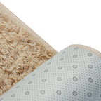 Large Shag Rug – Soft 200x140cm Beige Floor Rug with Anti-Slip Backing