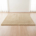 Large Shag Rug – Soft 230x200cm Beige Floor Rug with Anti-Slip Backing