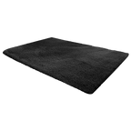 Large Shag Rug – Soft 200x140cm Black Floor Rug with Anti-Slip Backing