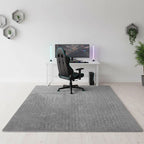 Large Shag Rug – Soft 200x140cm Grey Floor Rug with Anti-Slip Backing