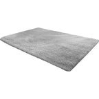 Large Shag Rug – Soft 200x140cm Grey Floor Rug with Anti-Slip Backing