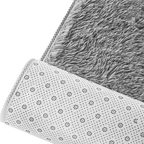 Large Shag Rug – Soft 230x200cm Grey Floor Rug with Anti-Slip Backing