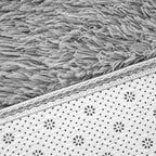 Large Shag Rug – Soft 230x200cm Grey Floor Rug with Anti-Slip Backing
