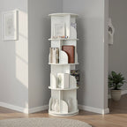 360-degree Rotating 4 Tier Display Shelf Bookcase Organiser