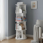 360-degree Rotating 4 Tier Display Shelf Bookcase Organiser