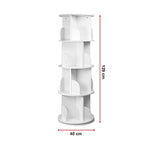 360-degree Rotating 4 Tier Display Shelf Bookcase Organiser