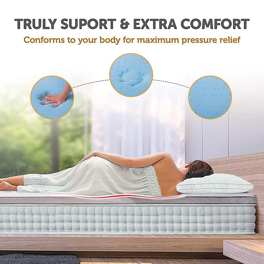 Queen Cooling Gel Memory Foam Mattress Topper – CertiPUR-US® Certified Foam