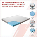 King Cooling Gel Memory Foam Mattress Topper – CertiPUR-US® Certified Foam