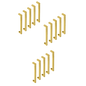 15 x Brushed Brass Drawer Pulls Kitchen Cabinet Handles - Gold Finish 192mm