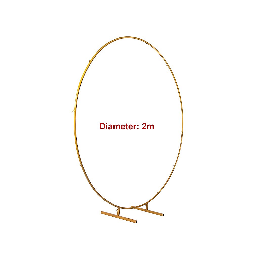 2M Wedding Hoop Round Circle Arch Backdrop Flower Display Stand Frame Background