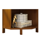 5-Shelf Corner Bookcase Industrial Bookshelf Display Storage Stand