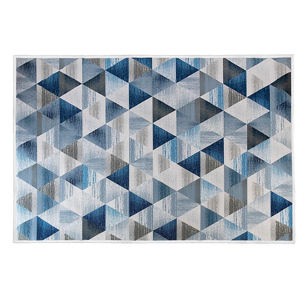 Large Floor Rug – 200x300cm Blue Rug (Triangle Style)
