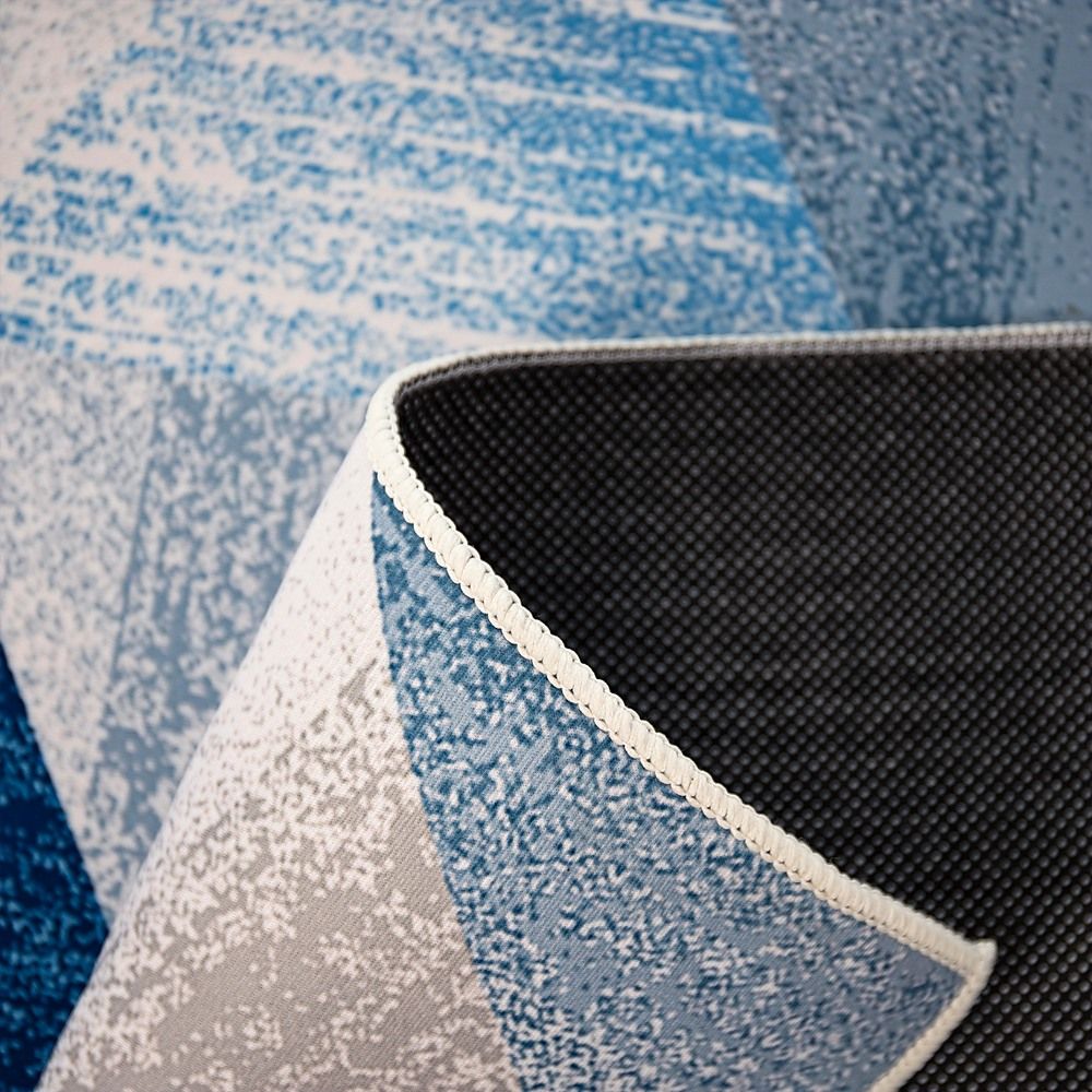 Large Floor Rug – 200x300cm Blue Rug (Triangle Style)