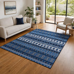 Large Floor Rug – 200x300cm Blue Rug (Ethnic Style)