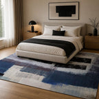 Large Floor Rug – 200x300cm Blue Rug (Abstract Style)