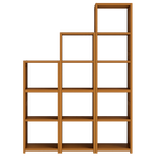 3 Piece Bamboo Adjustable Shelf Set – Bookcase Display Storage Rack Stand