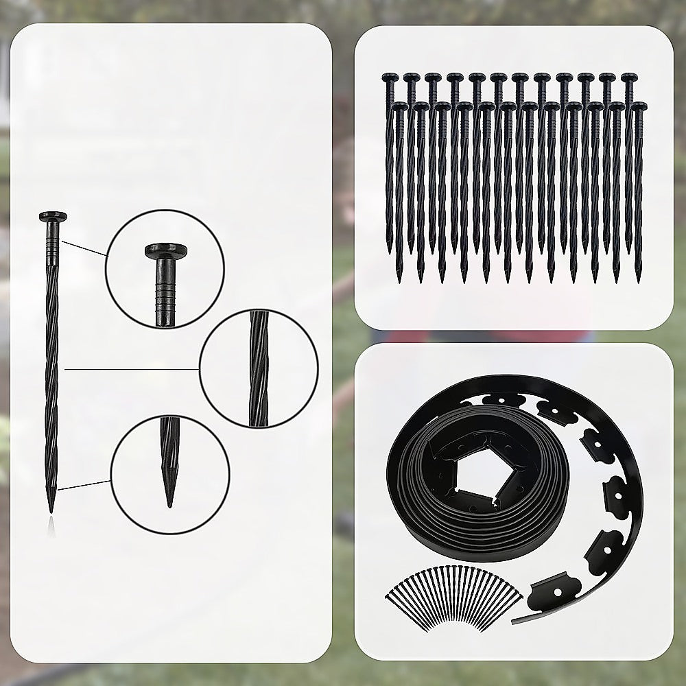 Landscape No Dig Lawn Garden Edging Kit 10m Flexible Durable Border Paver