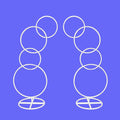 2pcs Round Wedding Arch Backdrop Rings Loops Flower Balloon Lawn Row Stand