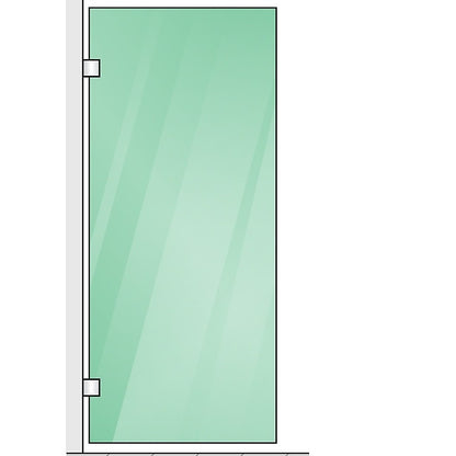 120x120cm Corner Frameless Shower Screen – Gunmetal Wall Channel and Floor Channel with Brass Hinges & Square Knob Handle