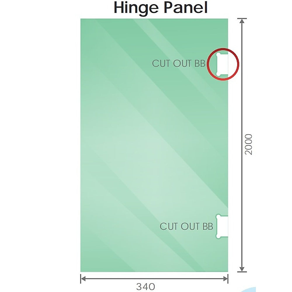 90x100cm Double Door Corner Shower Screen – Wall Channels with SS Hinges in Gold, Square Knob Handle