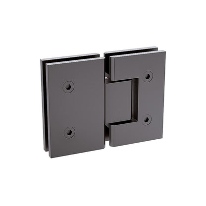 90x110cm Double Door Corner Shower Screen – Wall Channels with SS Hinges in Gunmetal, Square Knob Handle
