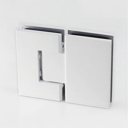 90x110cm Double Door Corner Shower Screen – Wall Channels with SS Hinges in White, Round Handle