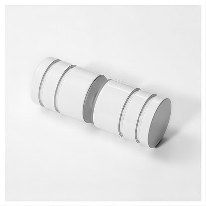 90x110cm Double Door Corner Shower Screen – Wall Channels with SS Hinges in White, Round Handle
