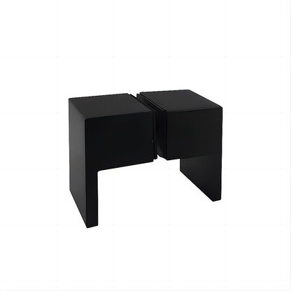 90x110cm Double Door Corner Shower Screen – Wall Channels with SS Hinges in Black, Square Double Pull Handle