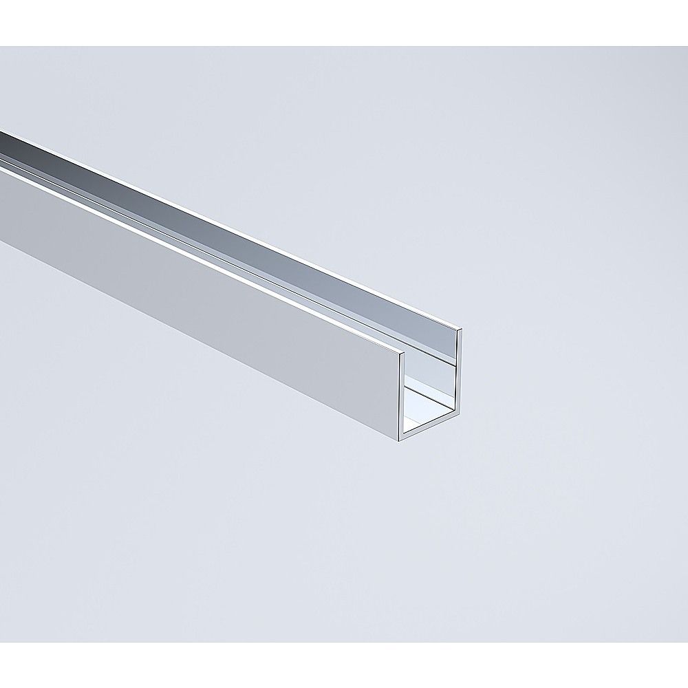 100x110cm Double Door Corner Shower Screen – Wall Channels with SS Hinges in Chrome, Square Knob Handle