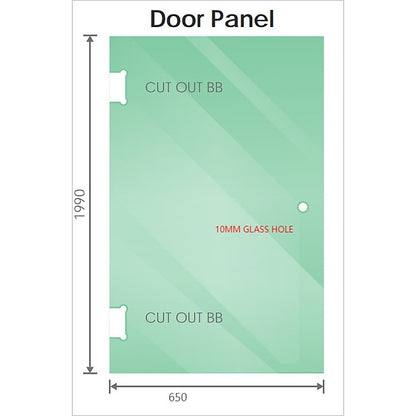 100x110cm Double Door Corner Shower Screen – Wall Channels with SS Hinges in White, Round Handle