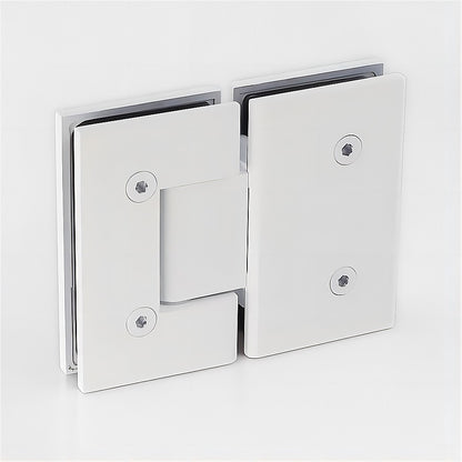 100x120cm Double Door Corner Shower Screen – Wall Channels with SS Hinges in White, Round Handle