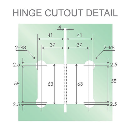 100x120cm Double Door Corner Shower Screen – Wall Channels with SS Hinges in Gunmetal, Square Double Pull Handle