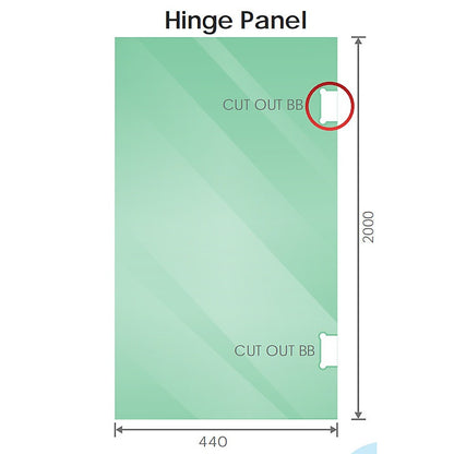 110x120cm Double Door Corner Shower Screen – Wall Channels with SS Hinges in White, Square Knob Handle
