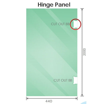 110x120cm Double Door Corner Shower Screen – Wall Channels with SS Hinges in Black, Square Double Pull Handle
