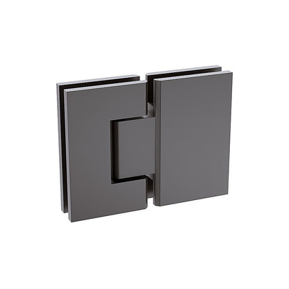 110x120cm Double Door Corner Shower Screen – Wall Channels with SS Hinges in Gunmetal, Square Double Pull Handle