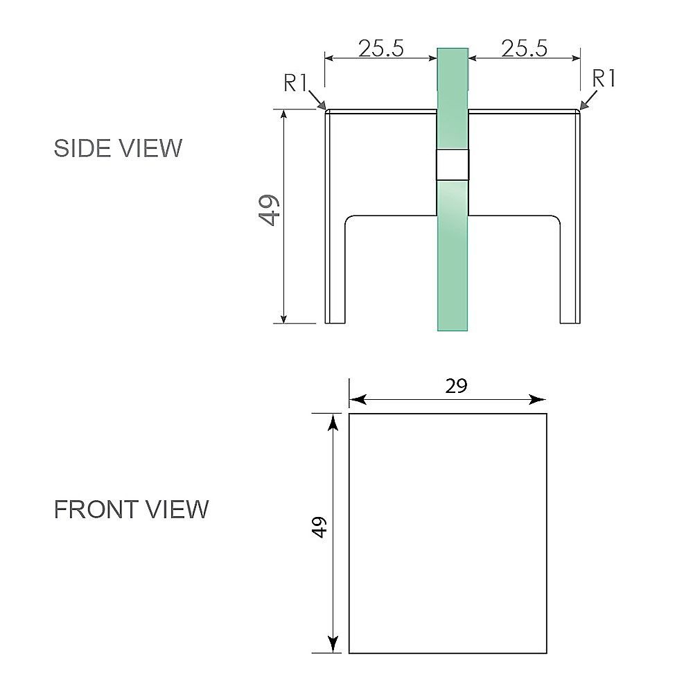 110x110cm Double Door Corner Shower Screen – Black F-Brackets, Brass Hinges & Square Double Pull Handle
