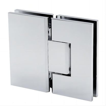 120x120cm Double Door Corner Shower Screen – Chrome F-Brackets, Brass Hinges & Round Knob Handle