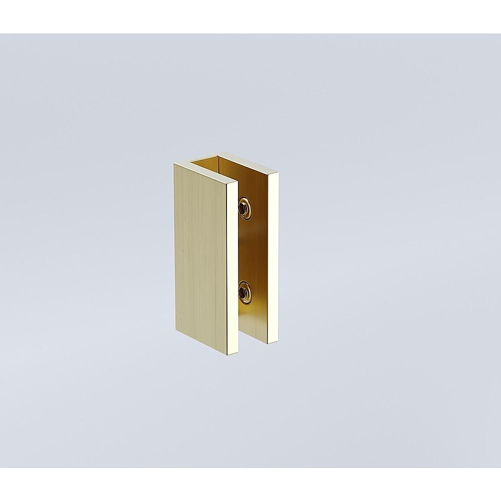 120x120cm Double Door Corner Shower Screen with Gold Brackets and Brass Hinges, Round Knob Handle