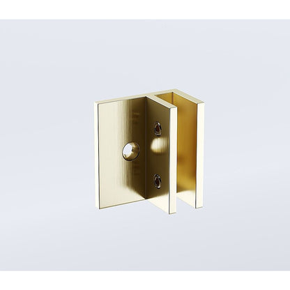120x120cm Double Door Corner Shower Screen with Gold Brackets and Brass Hinges, Square double pull Handle