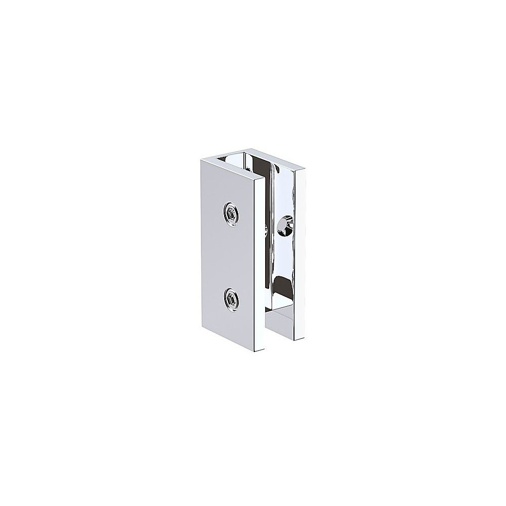 90x110cm Double Door Corner Shower Screen – Chrome U-Brackets, Brass Hinges & Square Knob Handle